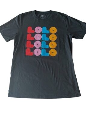 LOLO Black Multi-colour Cotton Graphic T-shirt (M)